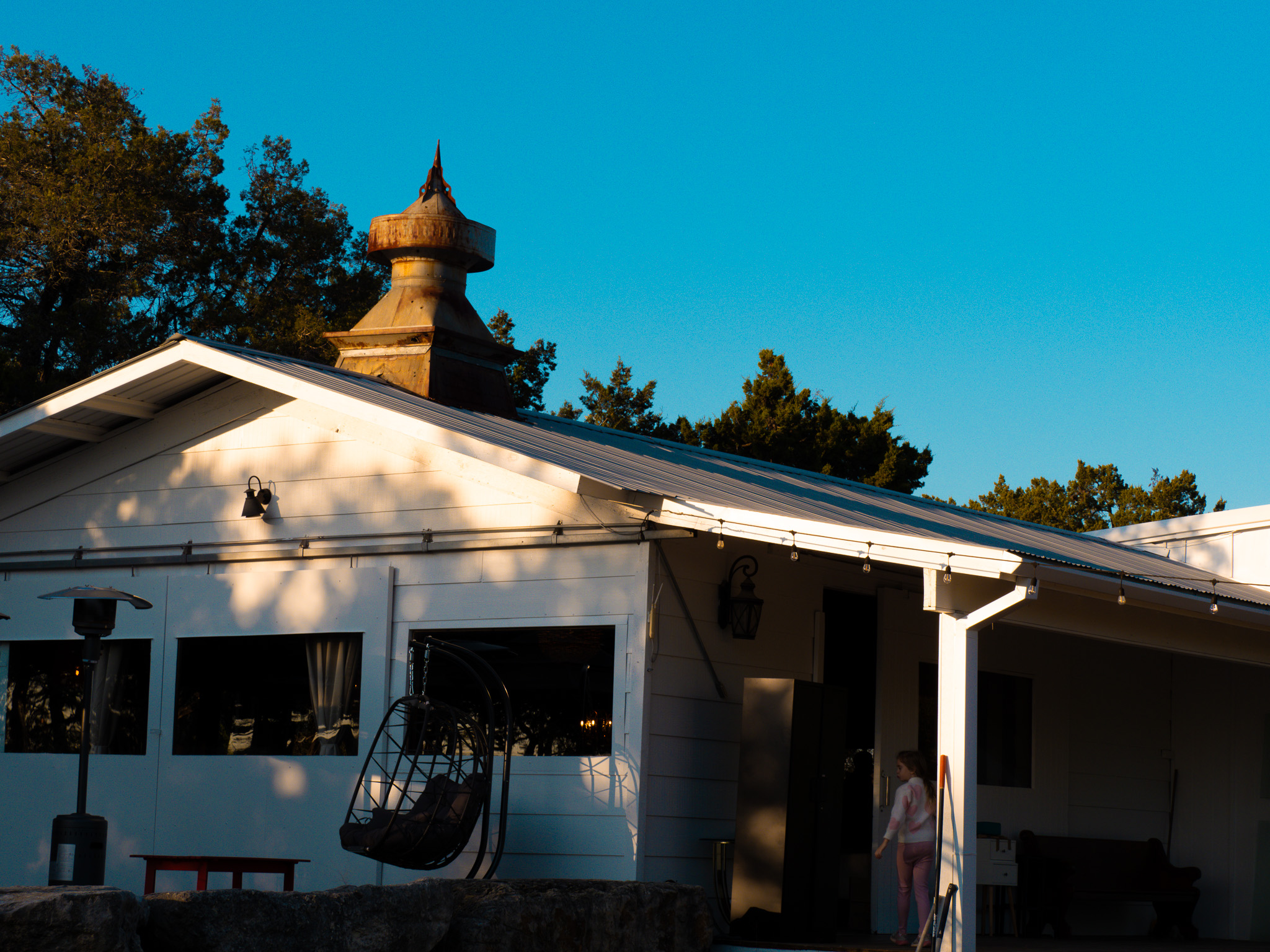 The temple at sunset