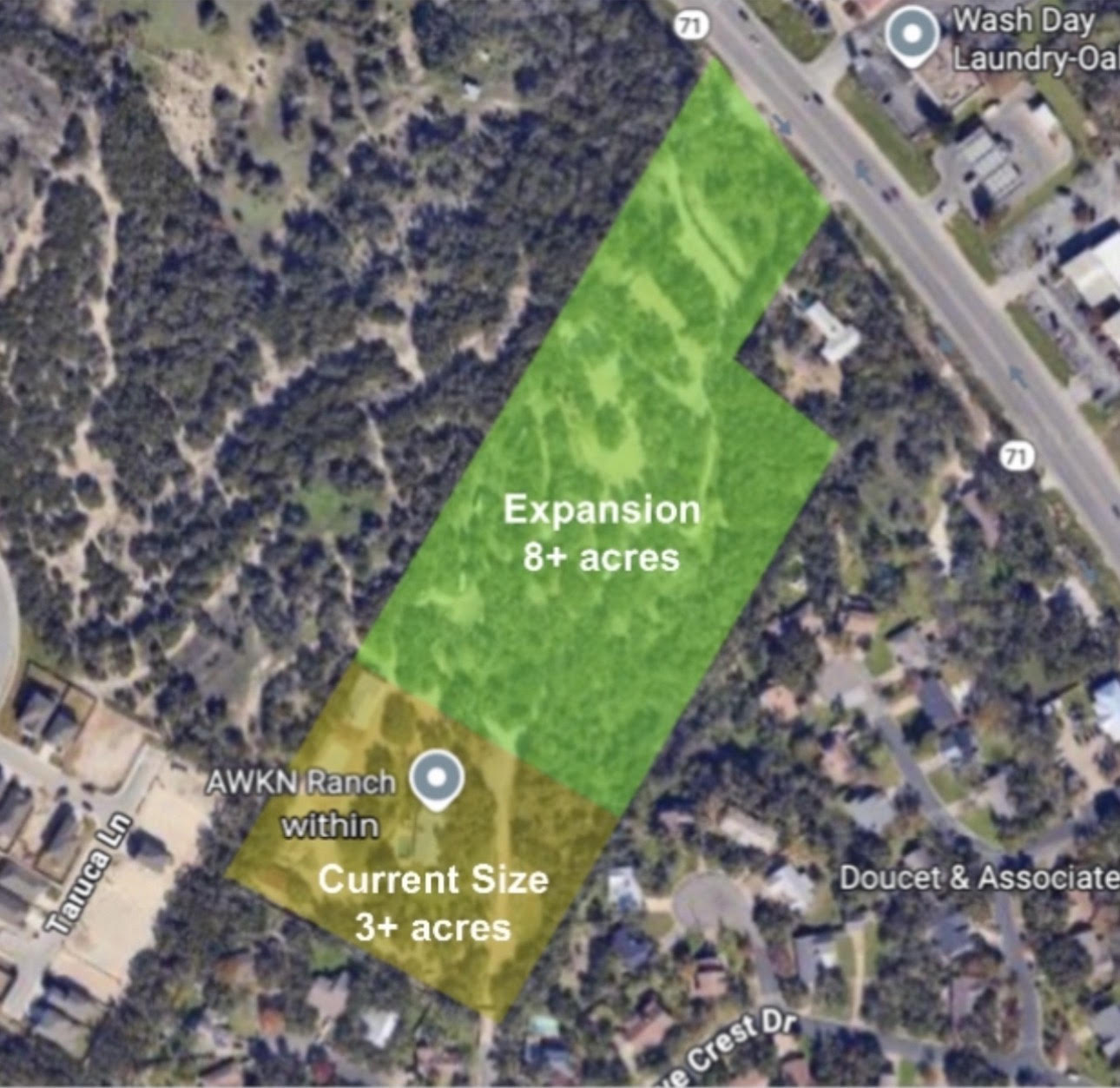 AWKN Ranch expansion land — 8+ acre adjacent parcel
